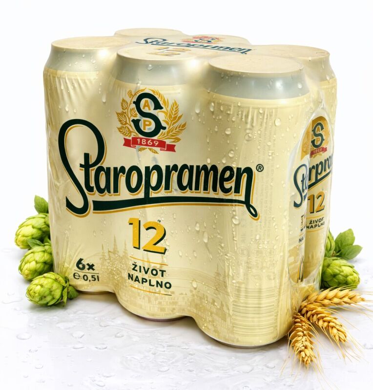 Staropramen 12 pivo ležák světlý PACK 6x0,5l